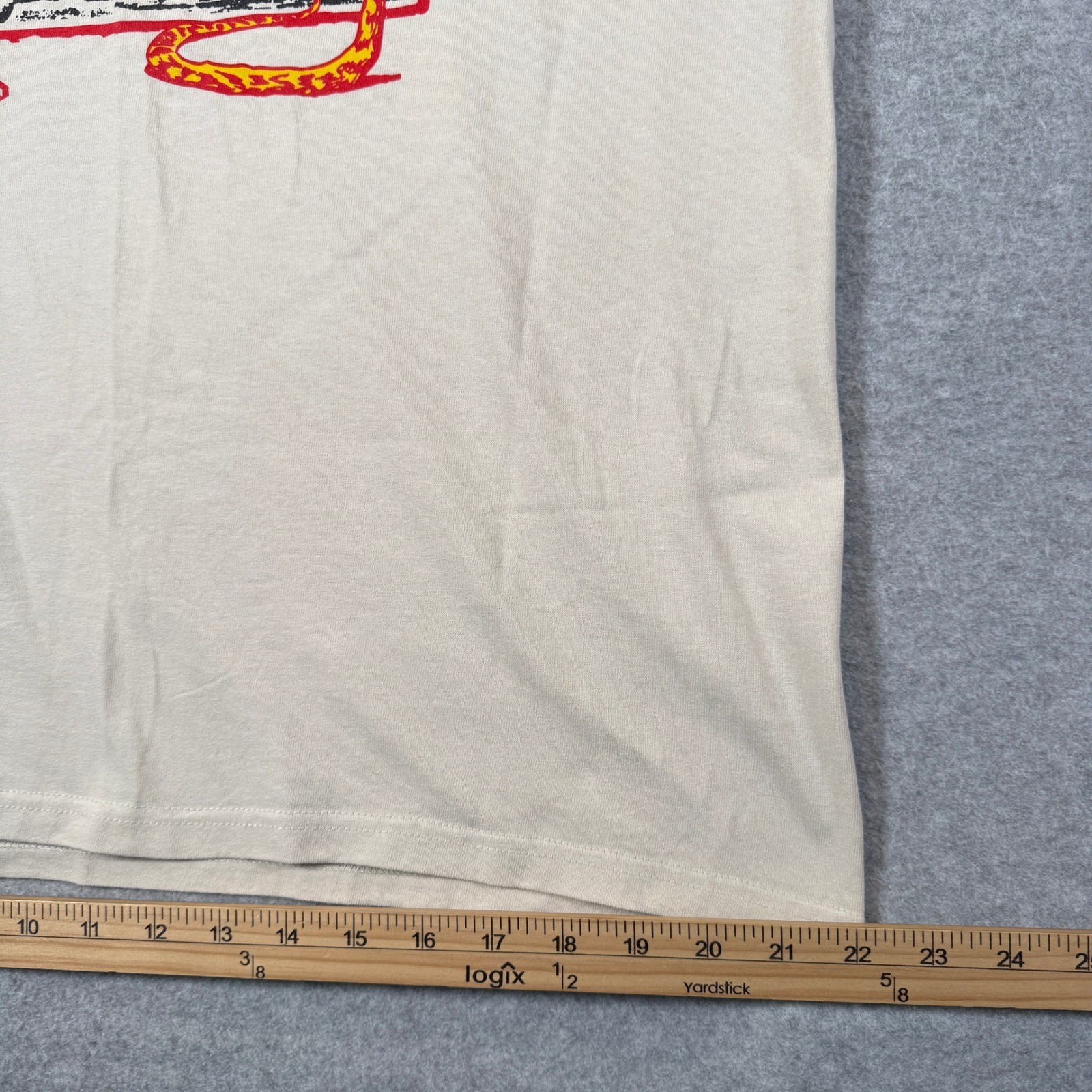 Brixton Mens Beyond the Void Graphic T-Shirt Cream Large Skull Snake Cotton Tee