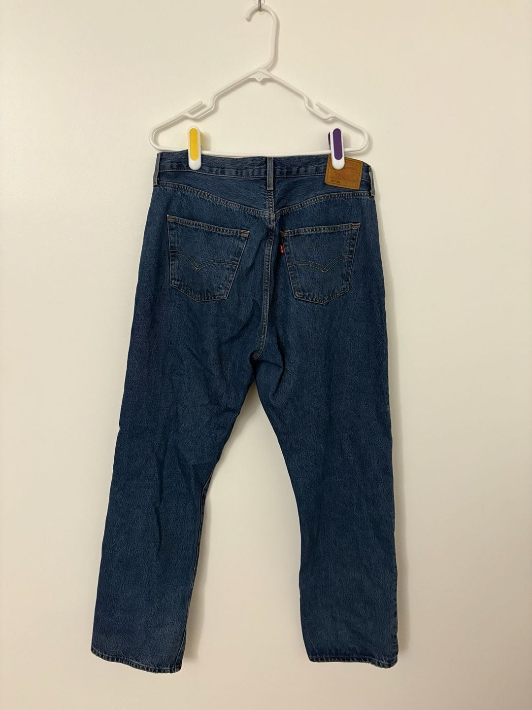 Levi’s Premium 501 ’90s Dark Wash Button Fly Straight Leg Jeans