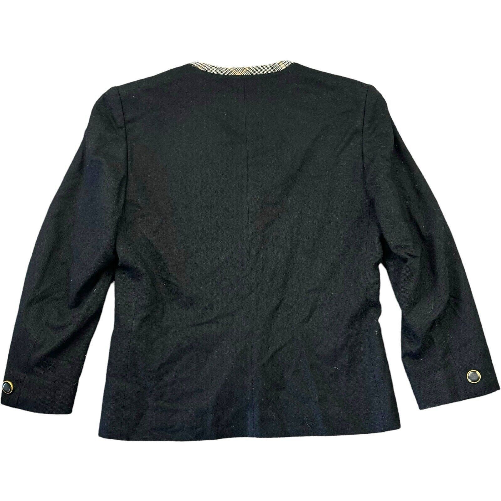 Pendleton Ladies Blazer Extra Small Black Vintage Womens Pure Virgin Wool USA XS