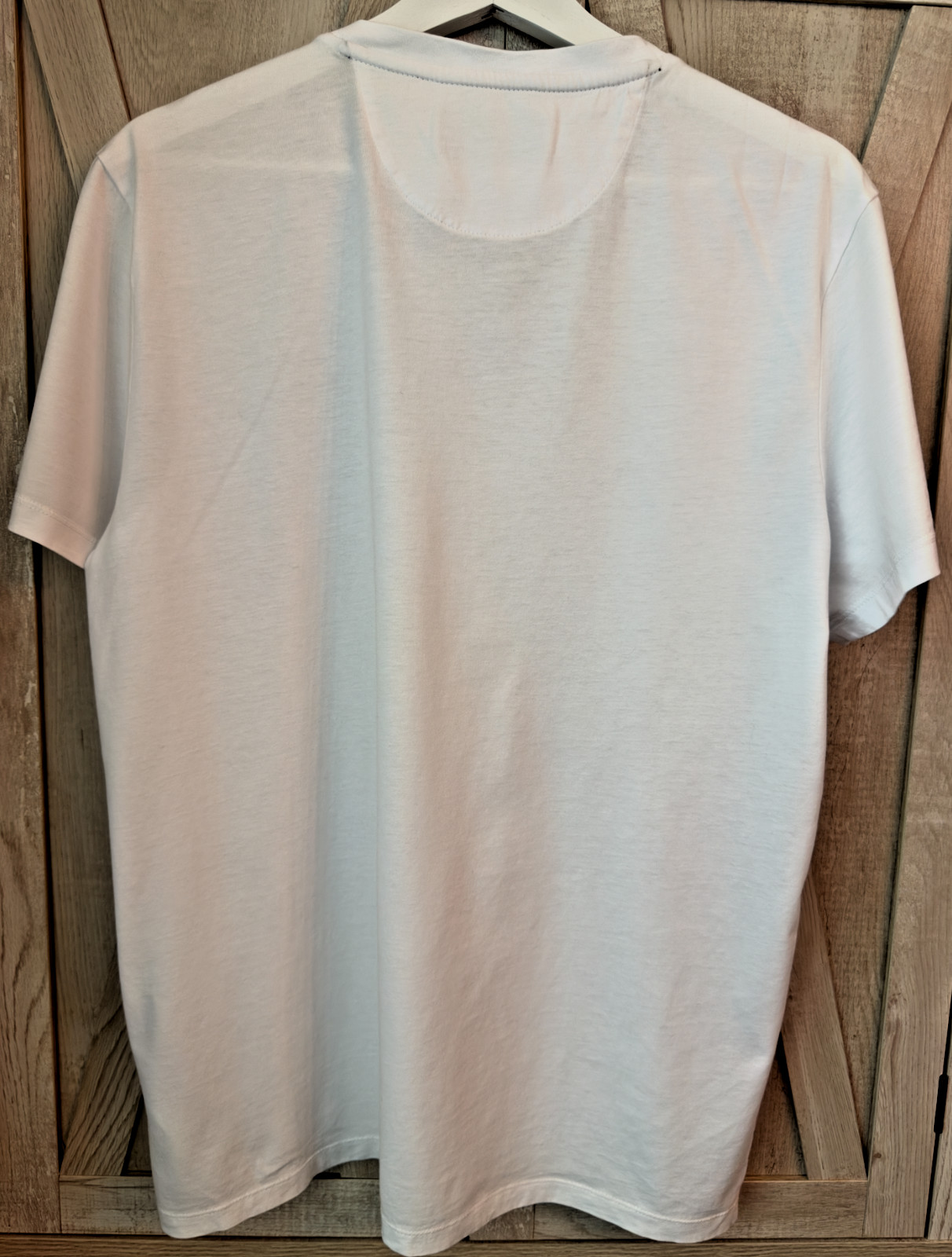 Calvin Klein Liquid Touch V-neck Mens T-shirt 100% Cotton Large White Great Cond
