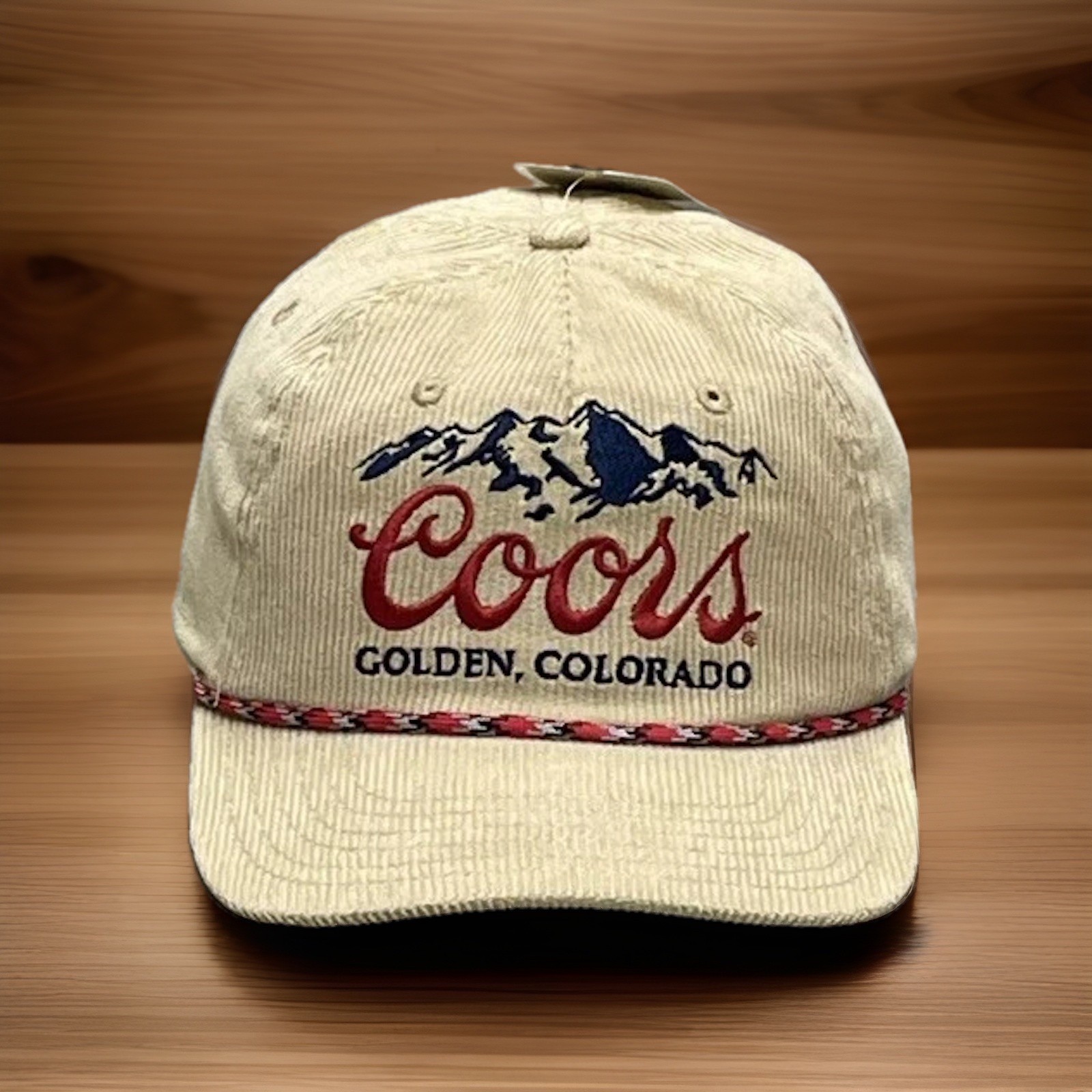Coors Banquet Corduroy Snapback Hat Vintage Beer Golden Colorado Cap