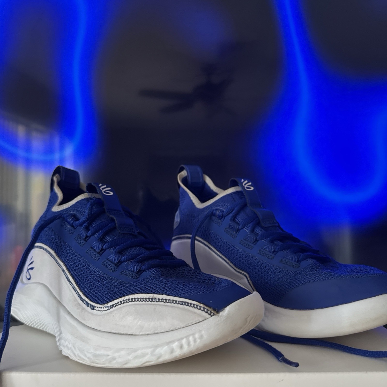 Under Armour Curry Flow Shoes – Royal Blue (Size 6.5)