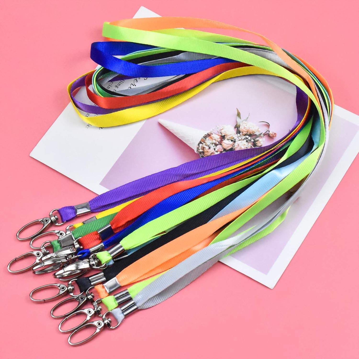 3pc Random Lanyards for ID Badges, Colourful Lanyards for Neck