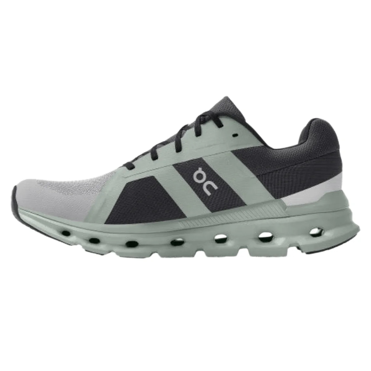 On Men’s Cloudrunner, Alloy/Moss [46.99], NEW
