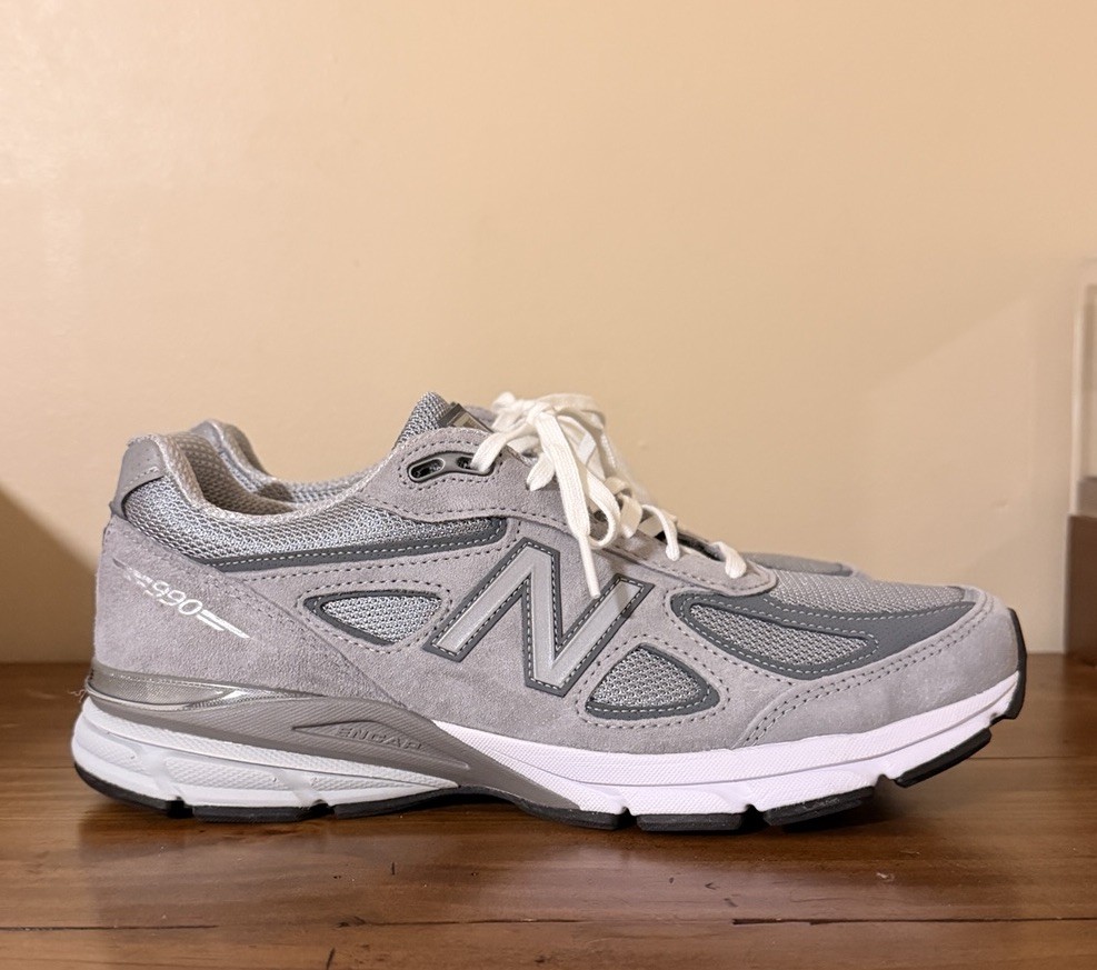 New Balance 990v4 Made in USA Men’s Low Top Suede Lace-Up Gray U990GR4