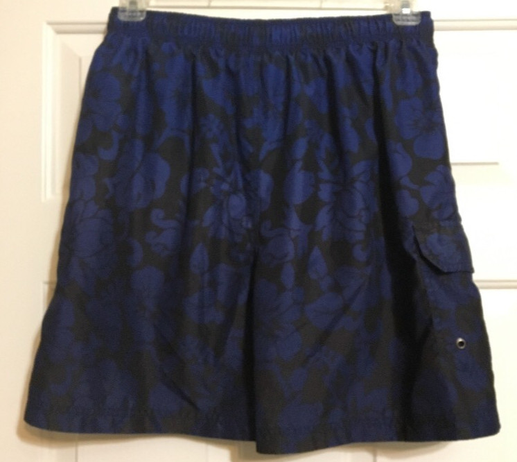Sand N Sun size M 32-34 navy blue black swimsuit shorts mens