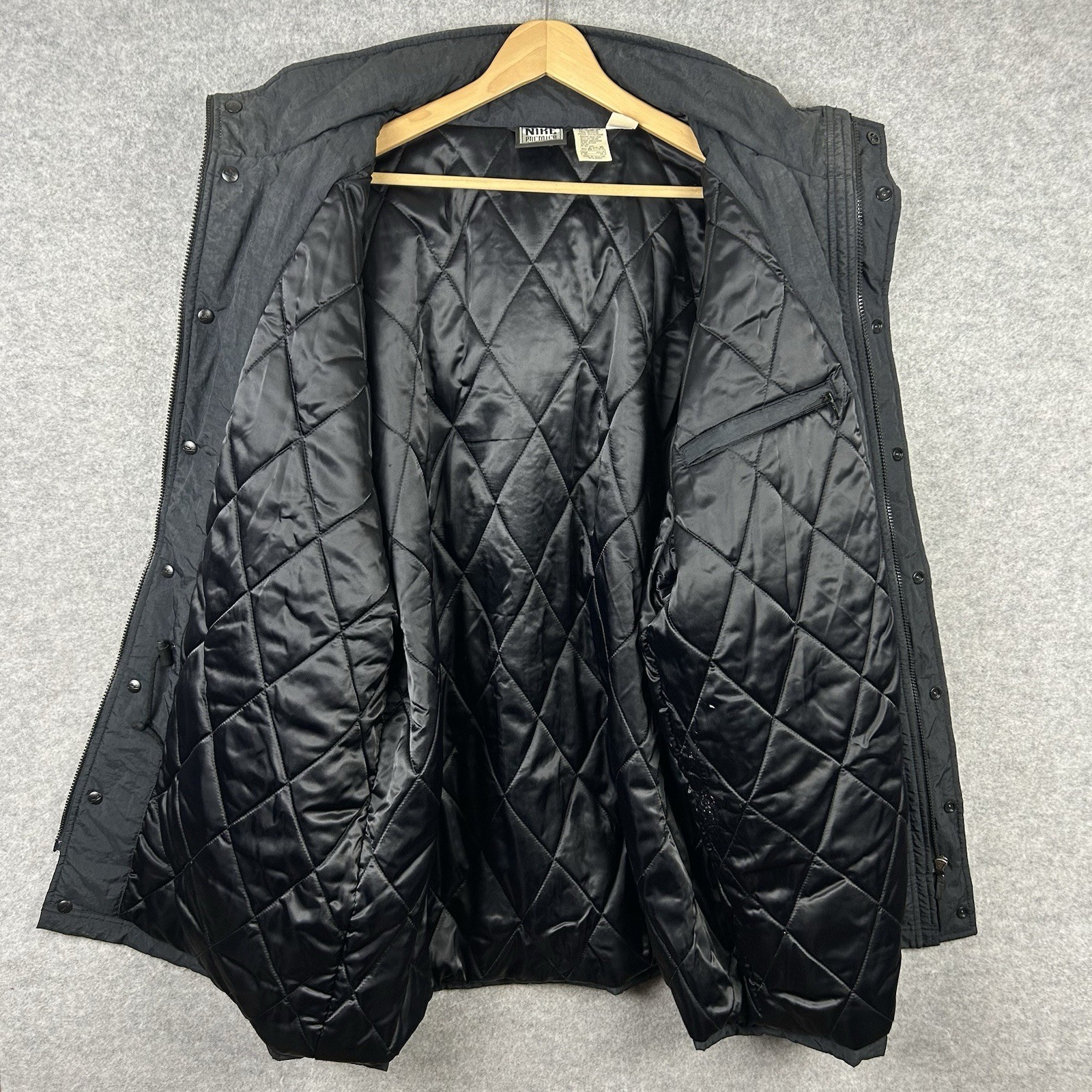 Nike Premier Jacket Mens XL Black Vintage Retro y2k Full Zip Coat 100% Nylon