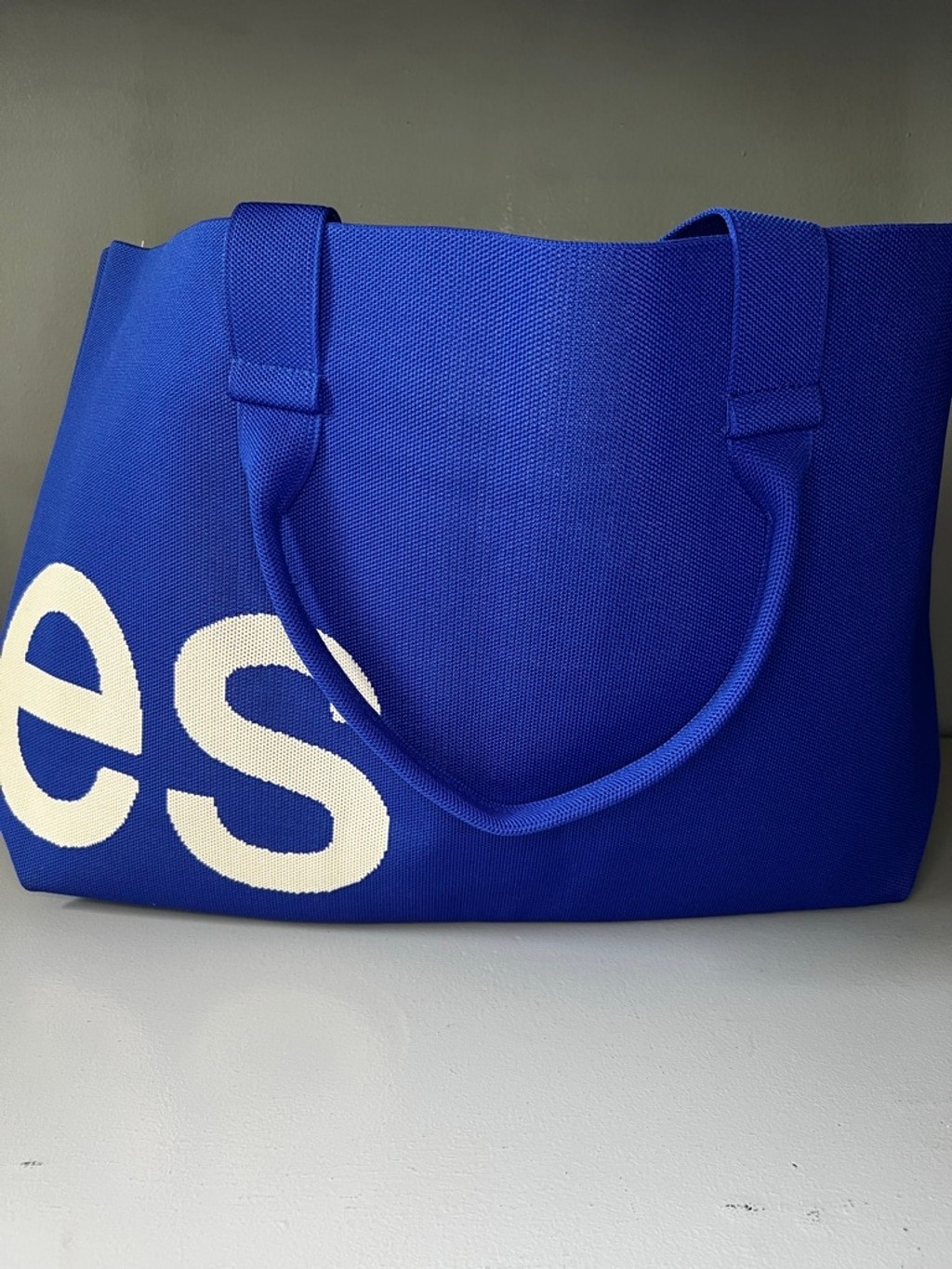 Curves Knit Tote – Sapphire