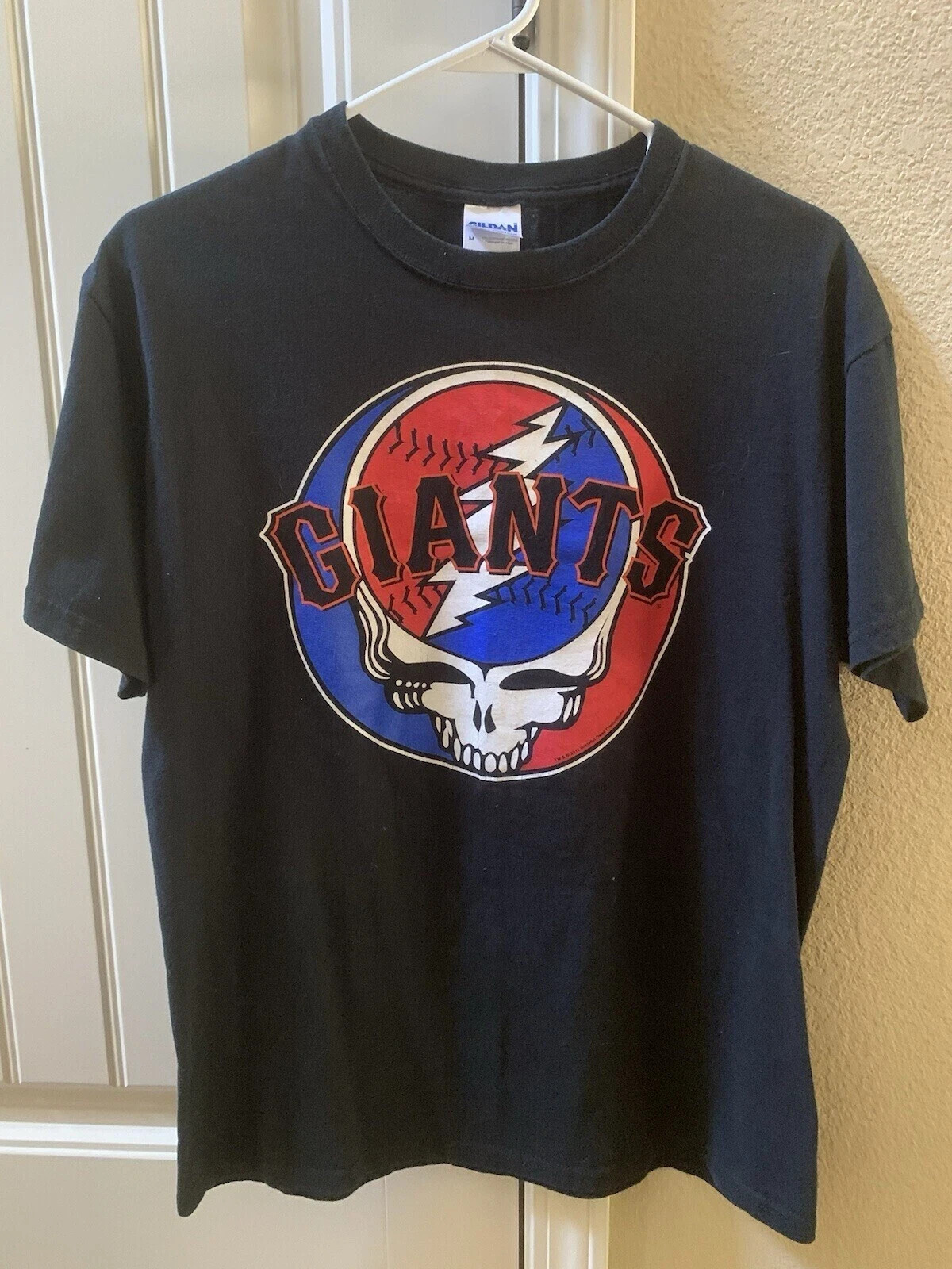 Shirt Grateful Dead Giants baseball short sleeve black color T shirt KV31868