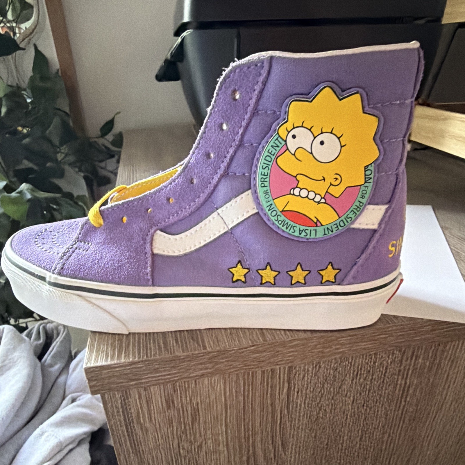 VANS The Simpsons Lisa Simpson High Top Purple Athletic Sneaker
