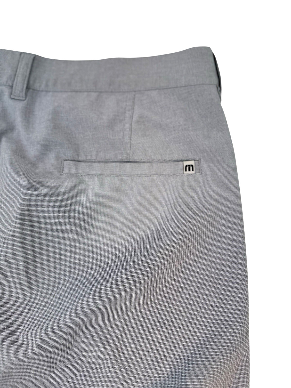 Travis Mathew Golf Performance Shorts Mens 38 Light Grey Polyester Spandex Blend