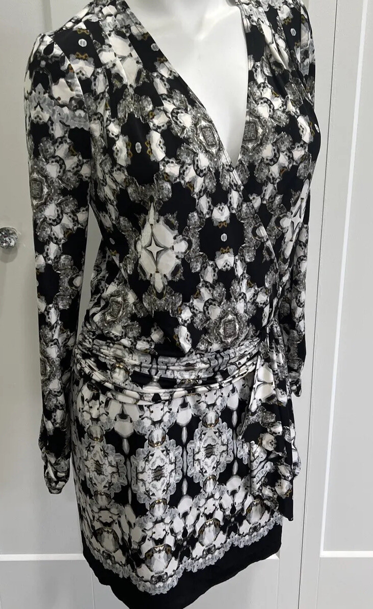 Cache Dress Check Description Sz Sm Gorgeous Print Versailles Print