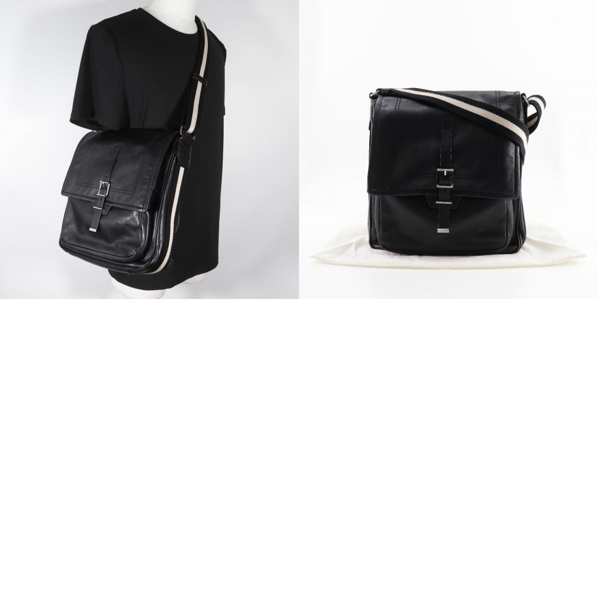BALLY Trainspotting Shoulder Bag black Calfskin mens