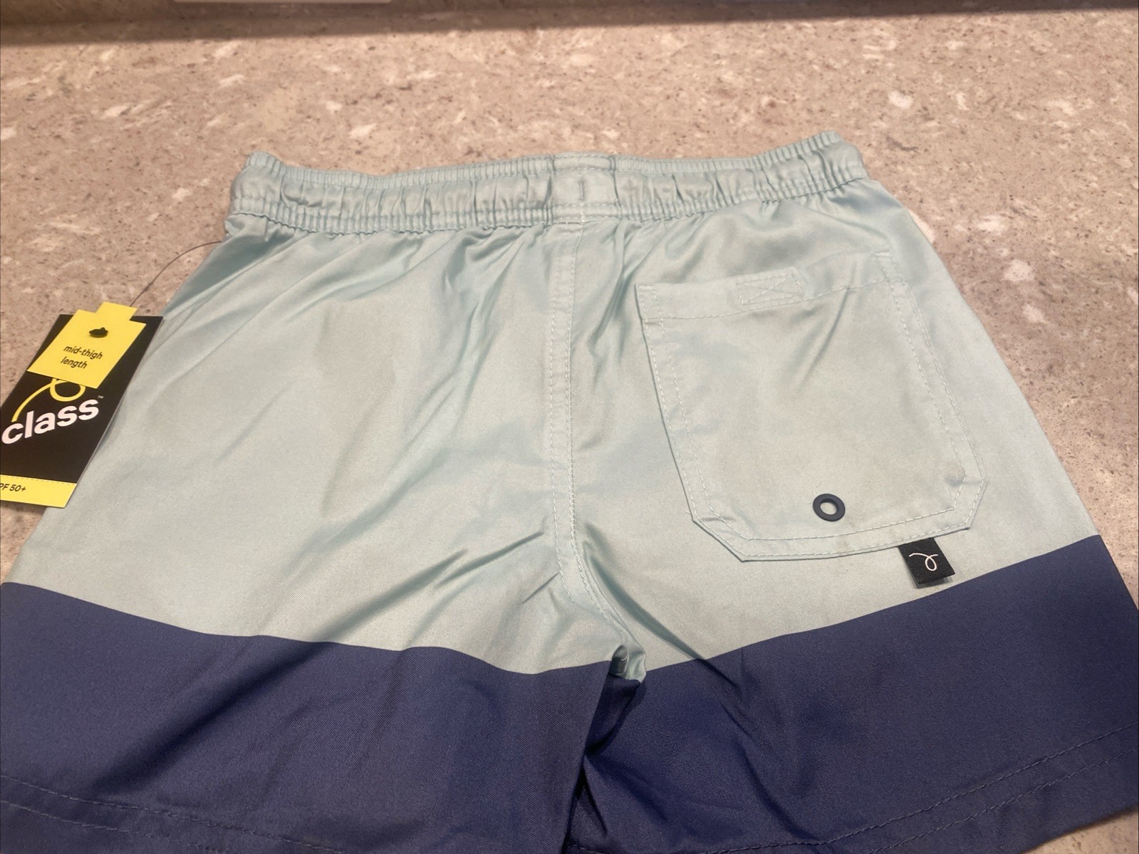 Art Class Boys Size S 6-7 Swim Trunks Mid-Thigh Length Pocket Inner Line UPF 50