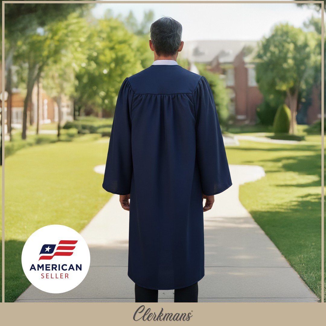 Matte Navy Blue High School/Bachelor Graduation Gown