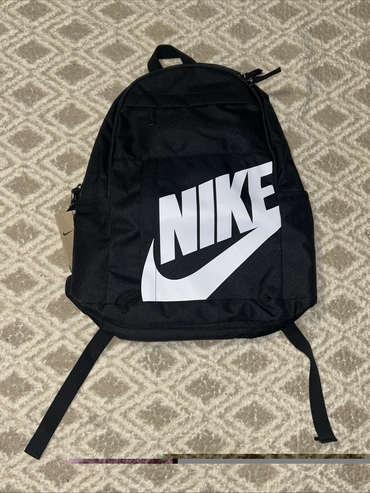 Nike Backpack Black White Logo 18 Inch Tall