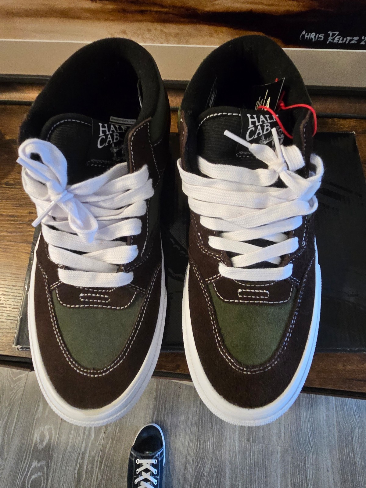 Vans Checkerboard Union VCU Skate Half Cab 92 Shoes Dark Brown Green Mens Size 9