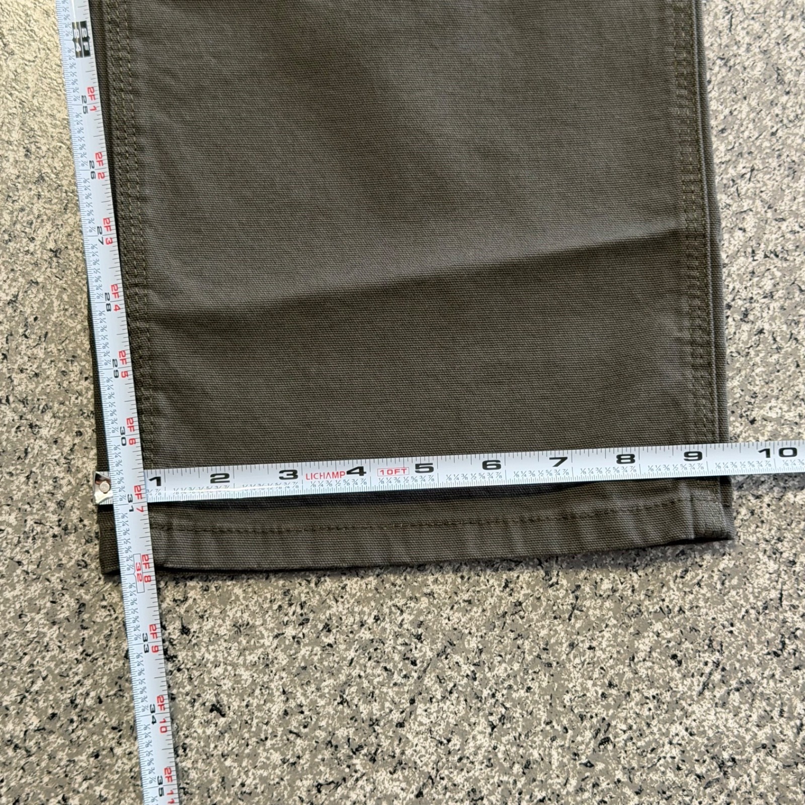 Dickies Carpenter Pants Womens 14 32×32 Double Knee Straight Moss Green Stretch