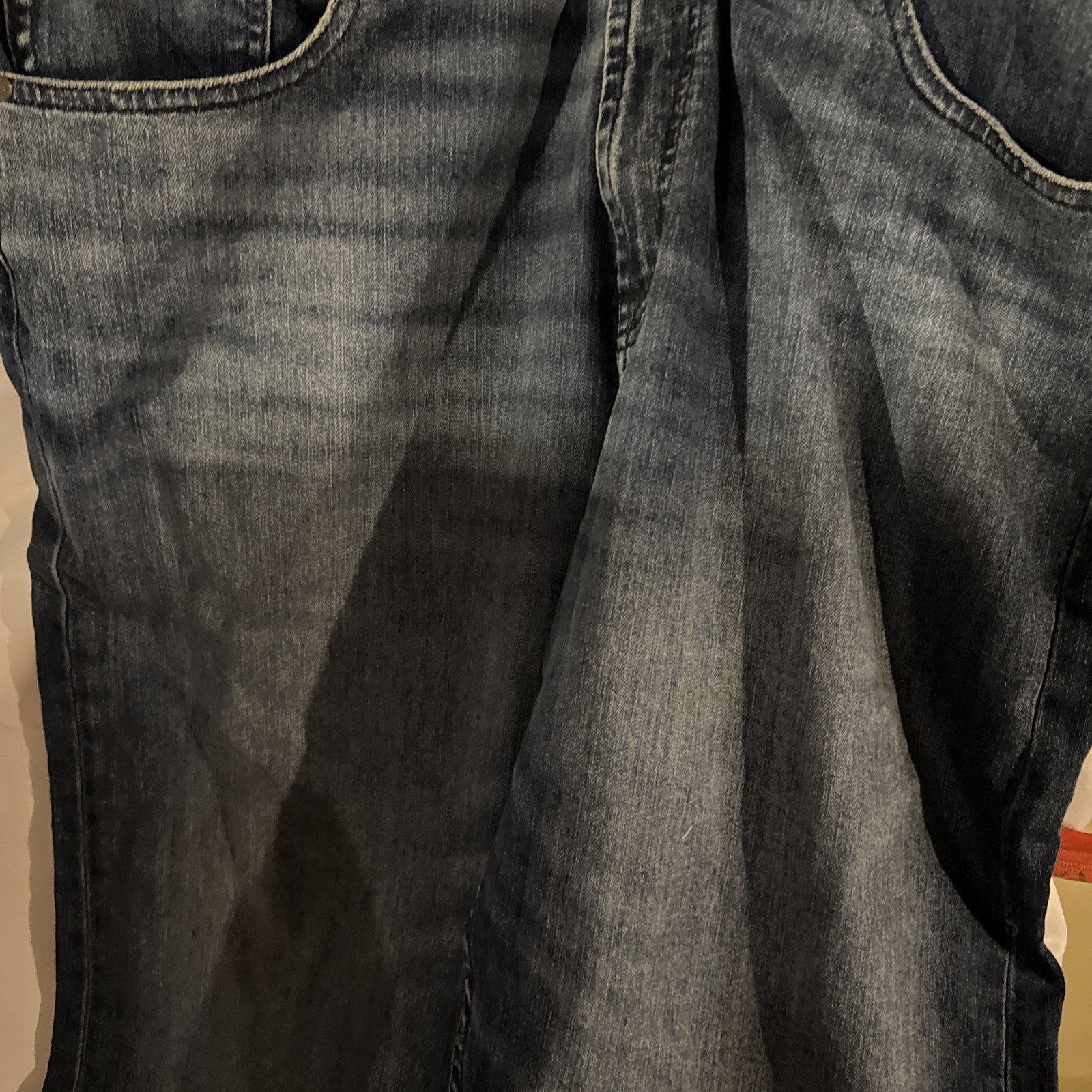 7 For All Mankind Modern Straight Jeans Mens 38 Denim Blue Landing 7TD8083L-1C5
