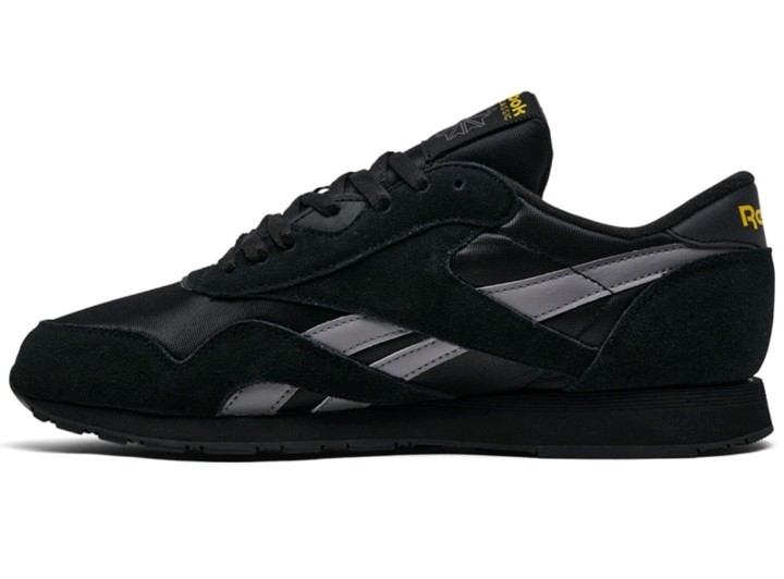Reebok Classic Nylon Black/Gray/Yellow Men Size 9 US Brand New