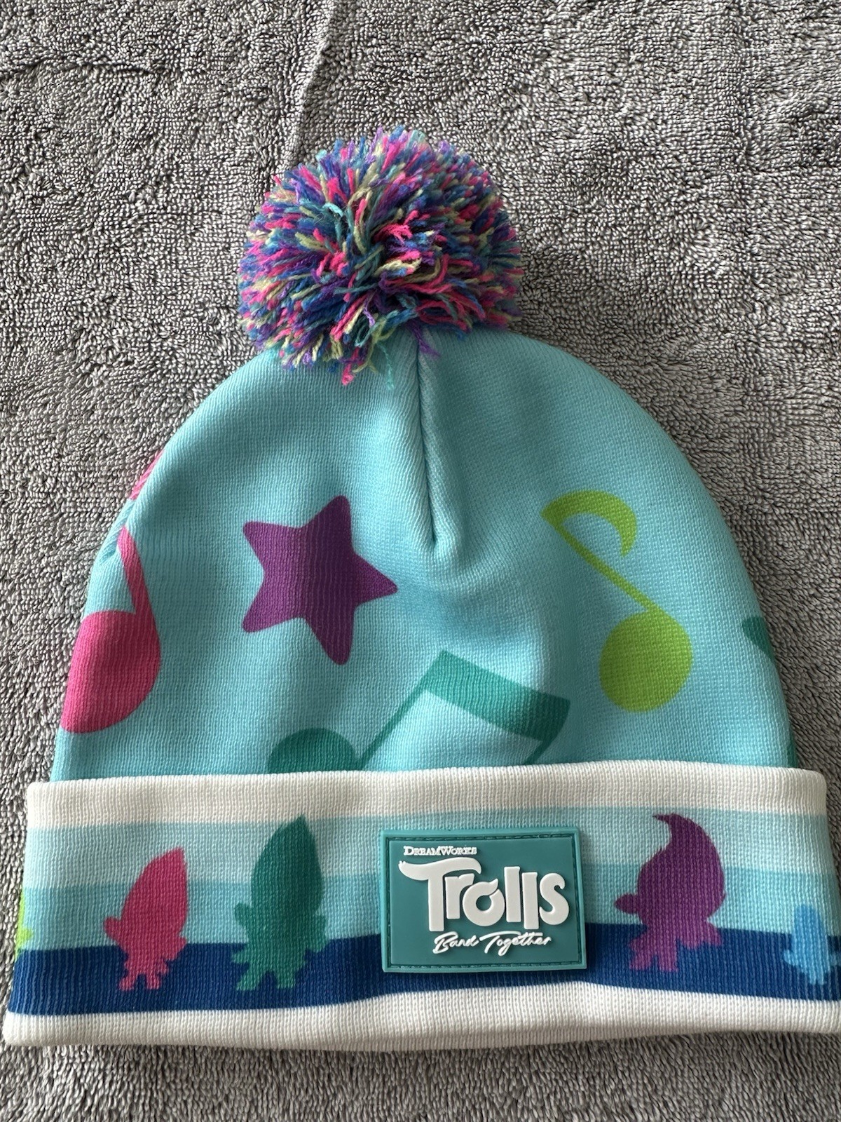 Trolls Band Together Winter Beanie Hat One Size Kids/Youth Brand New Fluffy Top