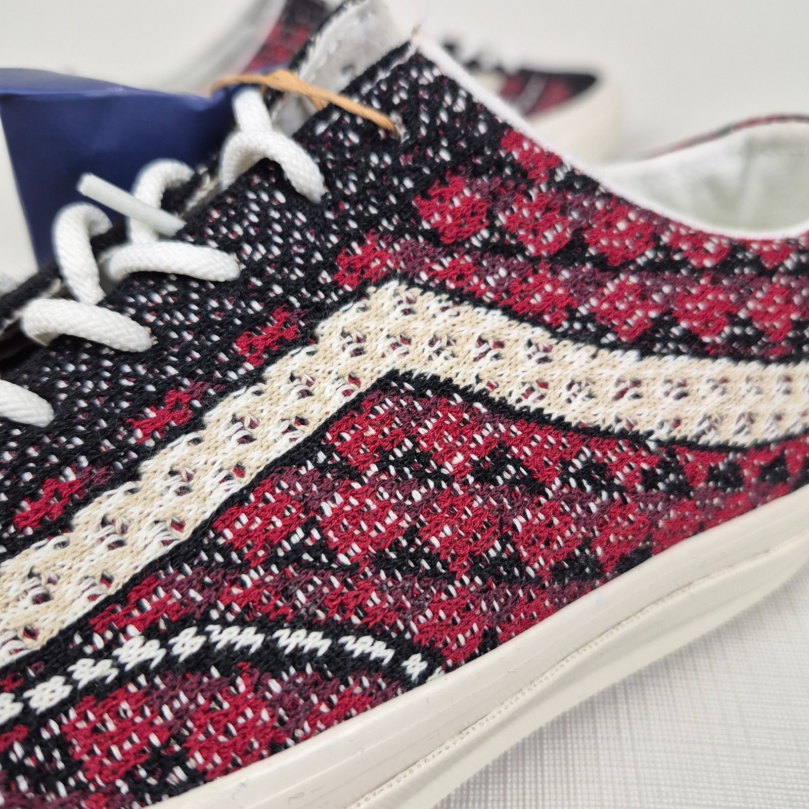 VANS LX Old Skool 36EK Geo Check Bordeaux Red MEN’S Size 9 – WMN’S 10.5 Premium