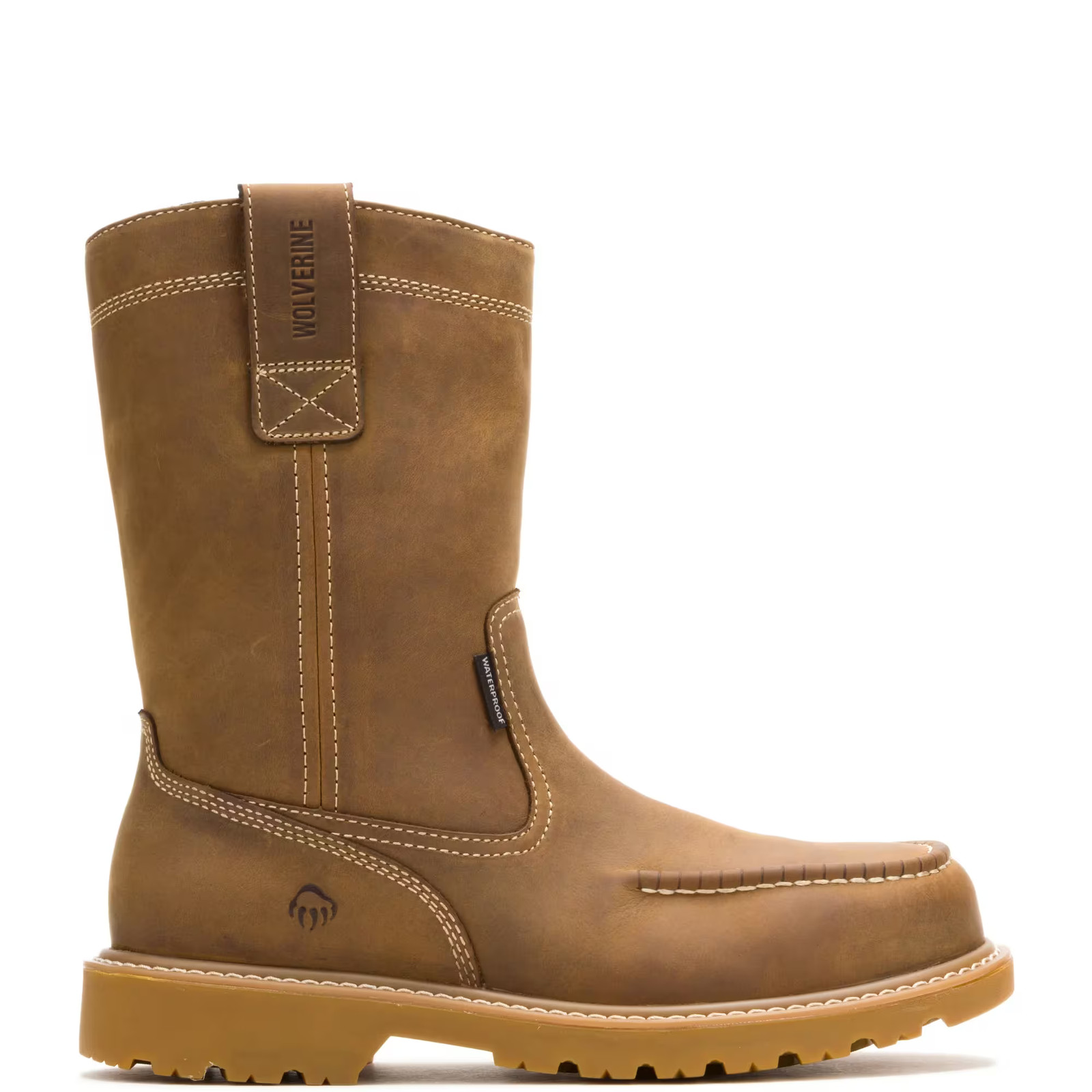 Wolverine Men Floorhand Moc-Toe Pull-On Work Wellington Shoes
