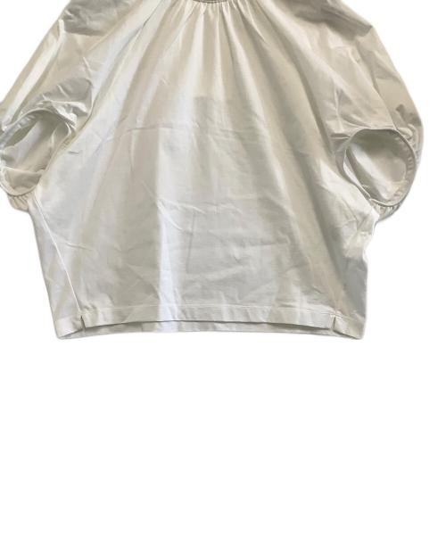 Drawer White Cotton Gathered Dolman T-Shirt Free Size Ladies Top