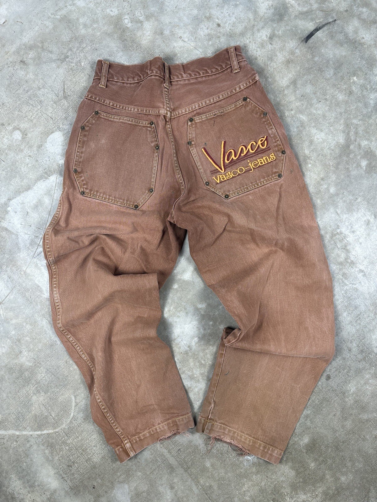 VTG Skateboard Jeans Mens 32×29 Denim Baggy Loose Hip Hop Big Logo JNCO Style