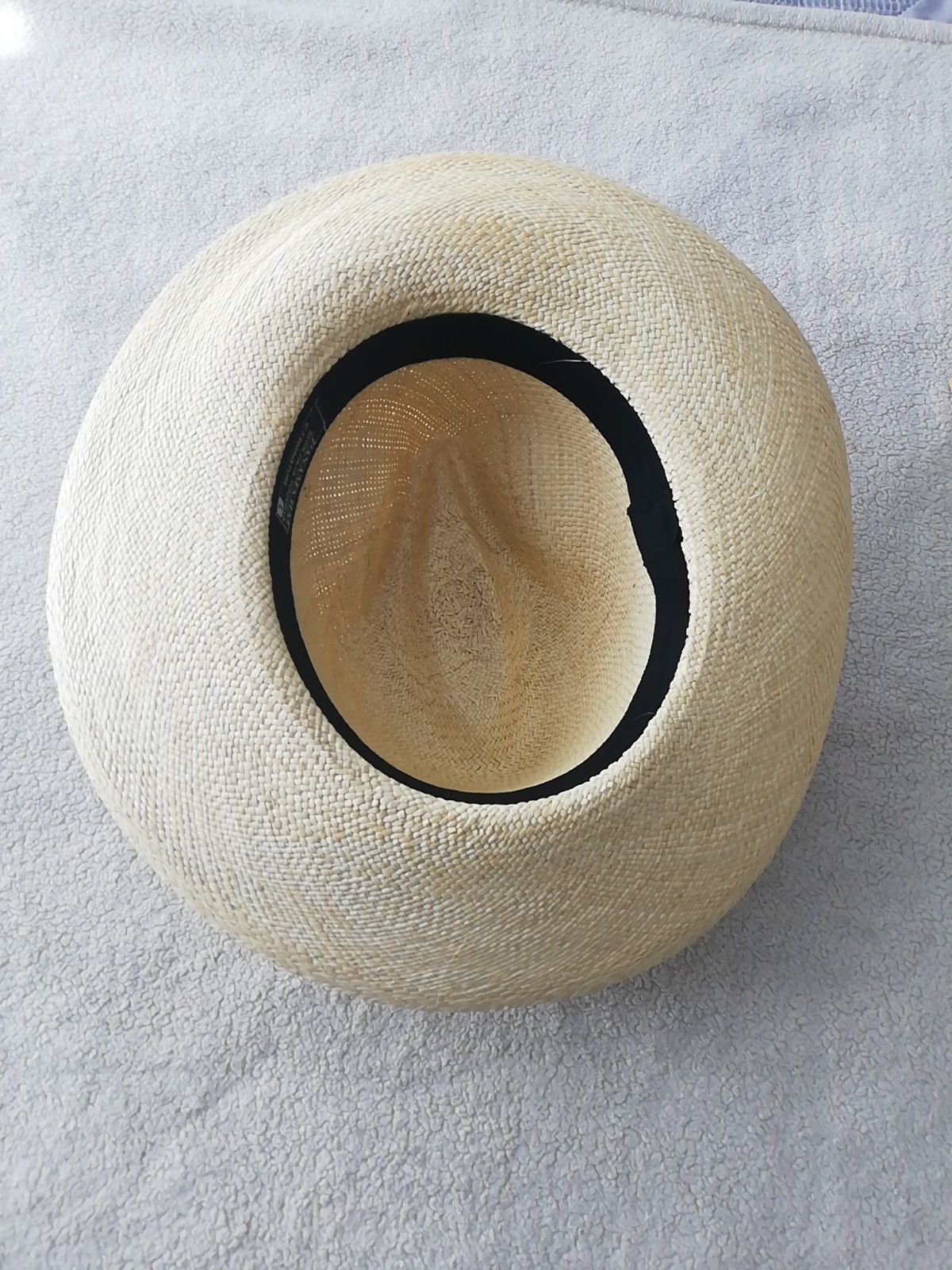 GENUINE ECUADOR HAT “PANAMA HAT” 100% TOQUILLA STRAW LARGE 60Cm CLASSIC BEIGE