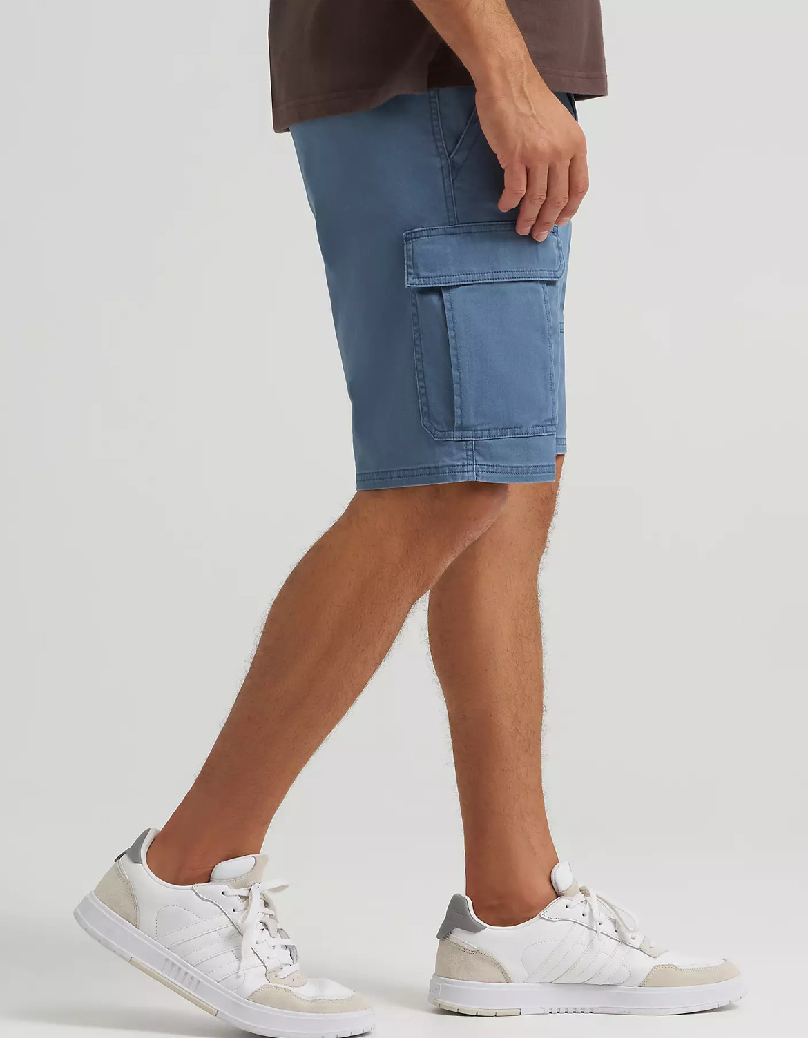 Mens Wrangler Cargo Shorts w Stretch Above Knee Relaxed Fit Blue Green Khaki Tan