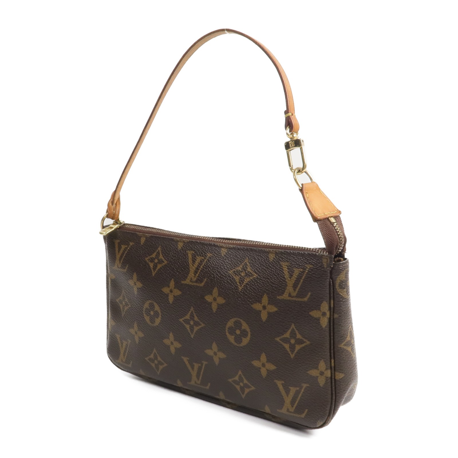 LOUIS VUITTON LV GHW Pochette Accessoires Pouch Handbag M51980 Monogram Brown