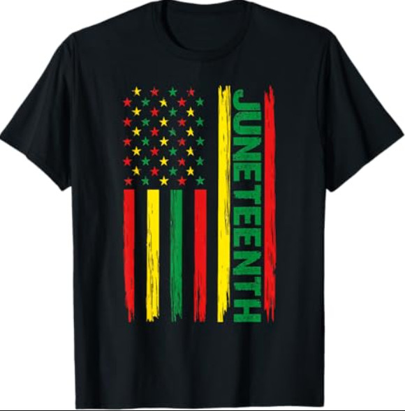 Juneteenth 1865 African American Flag Celebration Tee T-Shirt