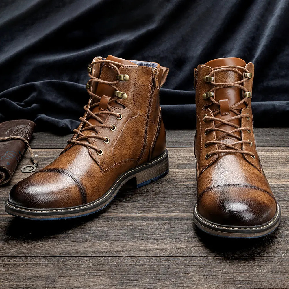Rugged Leather Boots for Men – Durable & Stylish-Bareroots|124910