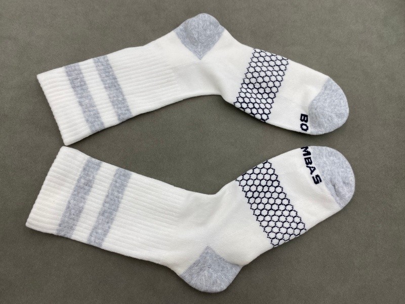 3 Pairs Bombas Men Performance Vintage Stripes Half Calf Socks Size L 9.5-13