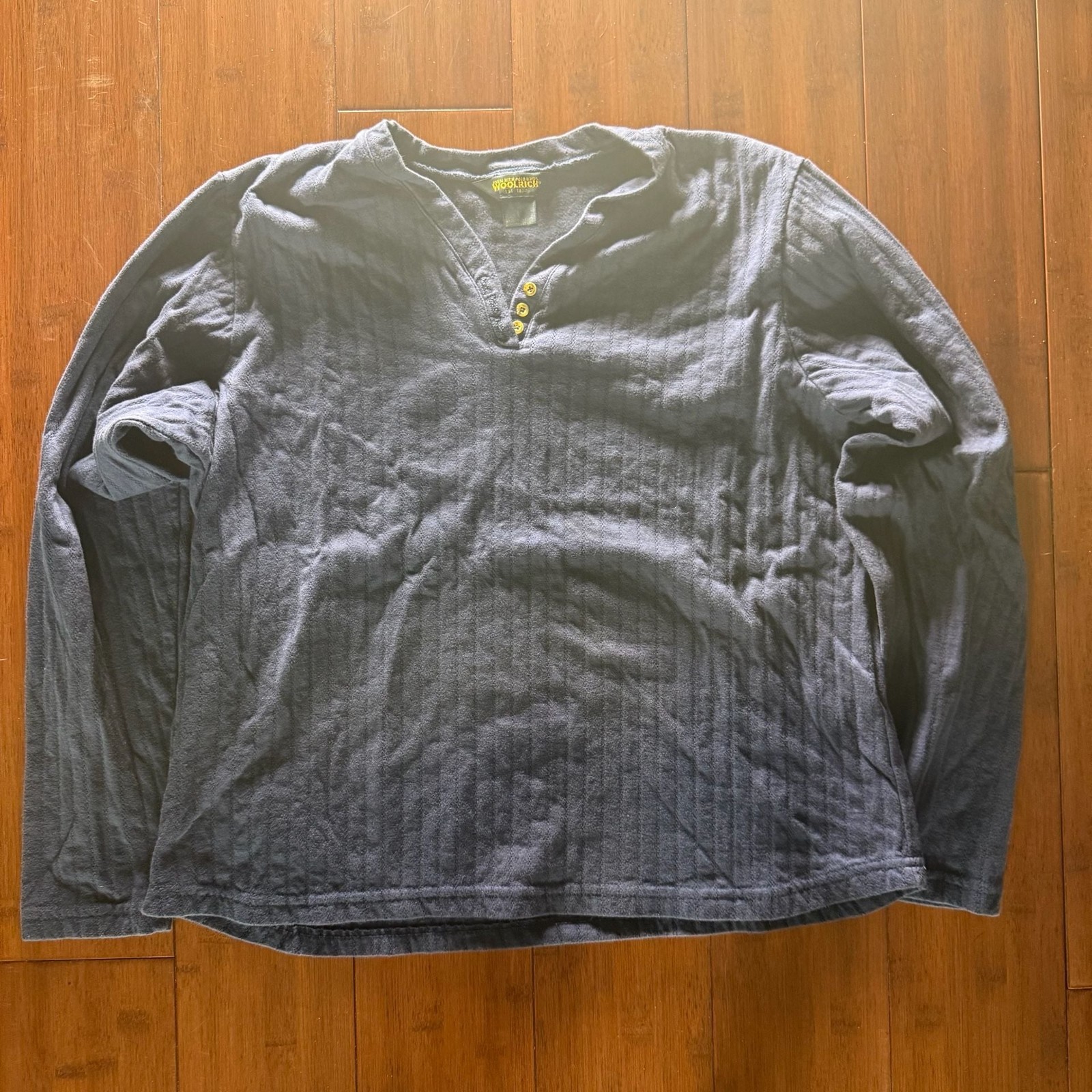John Rich and Bros Woolrich Vintage Waffle Knit Long Sleeve Henley Shirt women