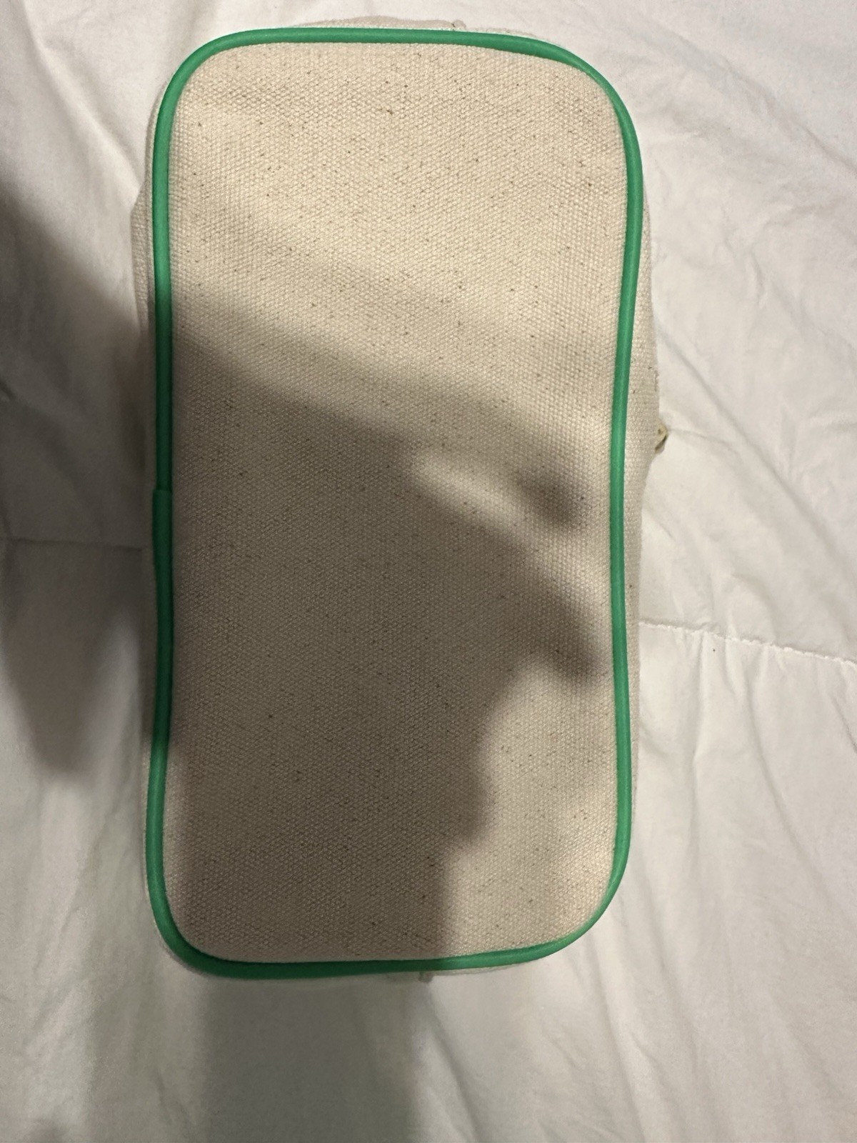 NWOT Stoney Clover Lane Canvas & Nylon Pouch Makeup Pencil Bag Avocado Green
