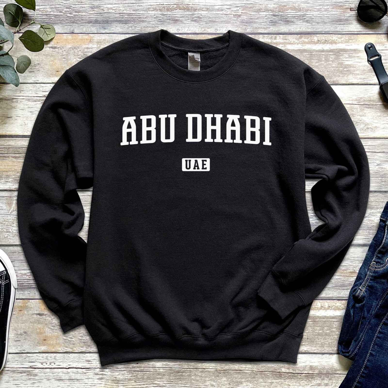 Abu Dhabi Sweatshirt | Abu Dhabi UAE Crewneck Sweatshirt | United Arab Emirates