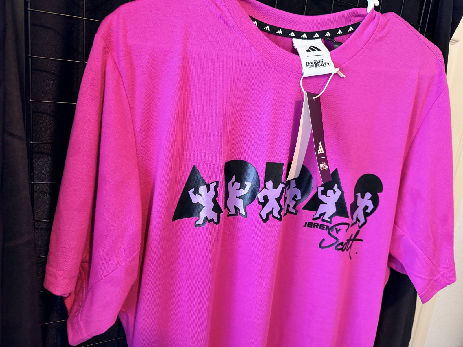 adidas Jeremy Scott Graphic Climacool T-Shirt Pink Men’s Size Medium JL7619