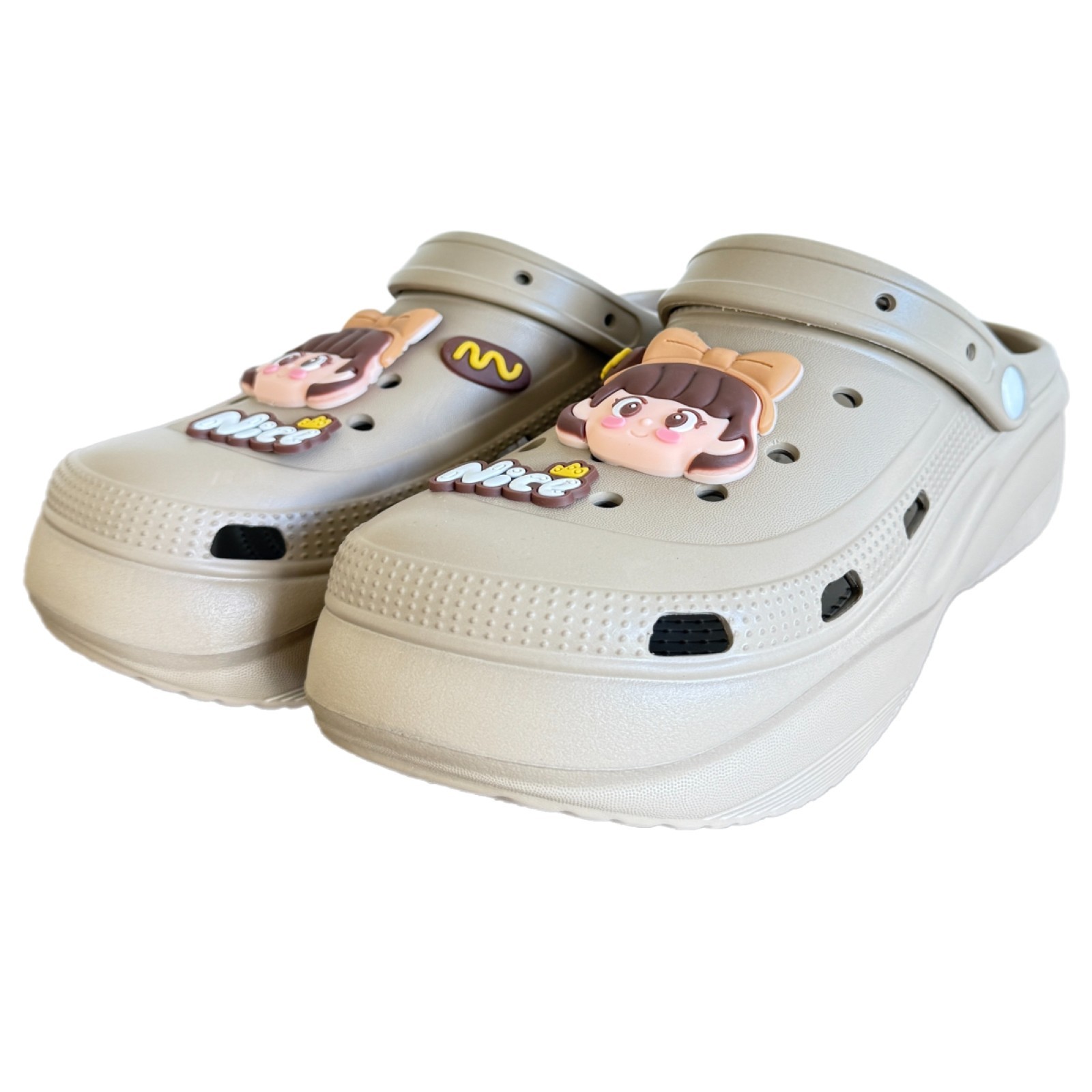 Women Platform Clogs Soft Sole Sandals NonSlip Cartoon charms Girl Slipper Shoes