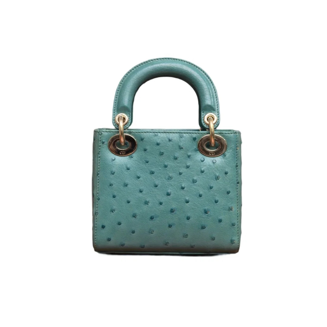 Dior Mini Lady Dior Turquoise Ostrich (zz071426e3r)