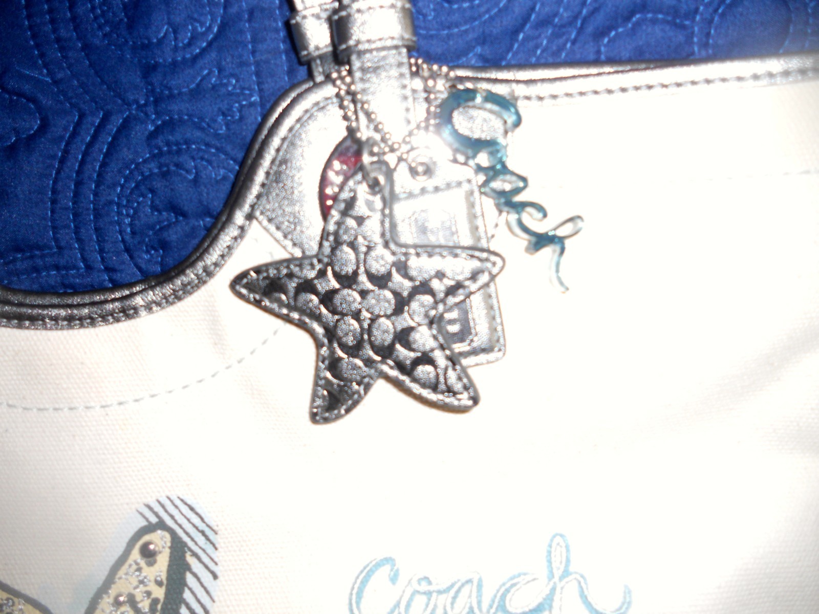 Vintage Coach Starfish Beach Tote Purse Canvas Excellent Condition