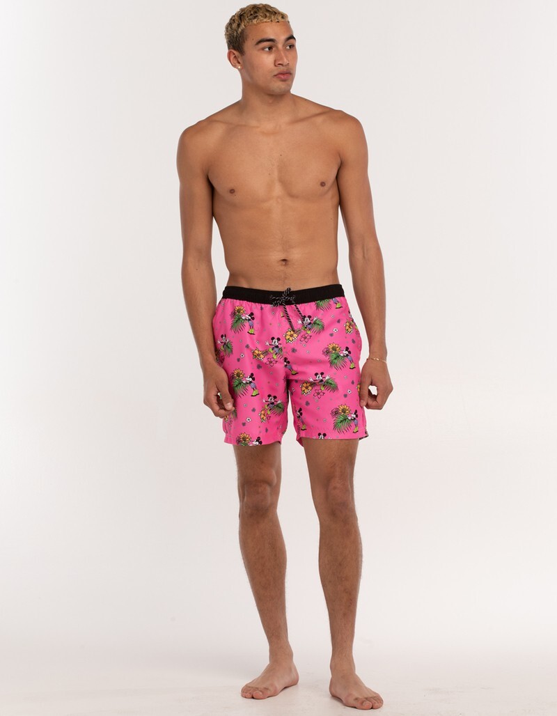 NEFF x Disney Mickey Mouse Mens Hot Tub Volley Pink Swim Shorts NWT S, M, L