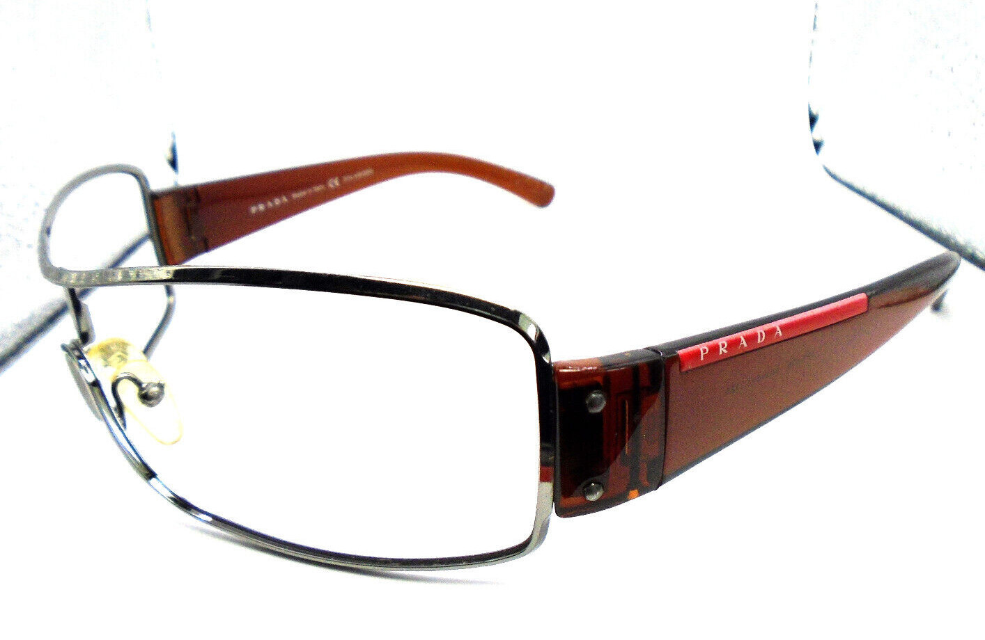 Prada SPS 52E 5AV-5Y1 Silver/Brown 125mm Womens Sunglasses Frames NO LENSES