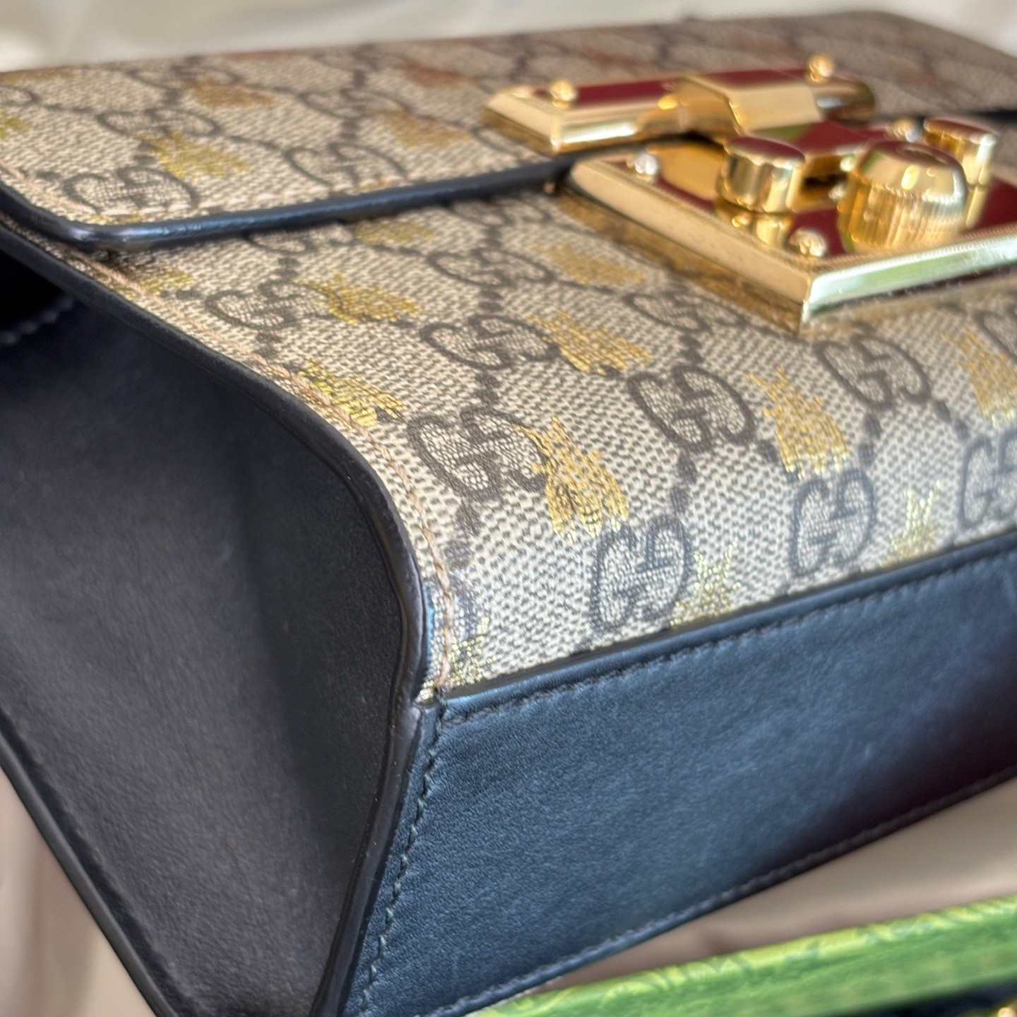 Gucci Pre-Owned Authentic Box Clutch Ebene 20x7x13 Free Tracked Shipping