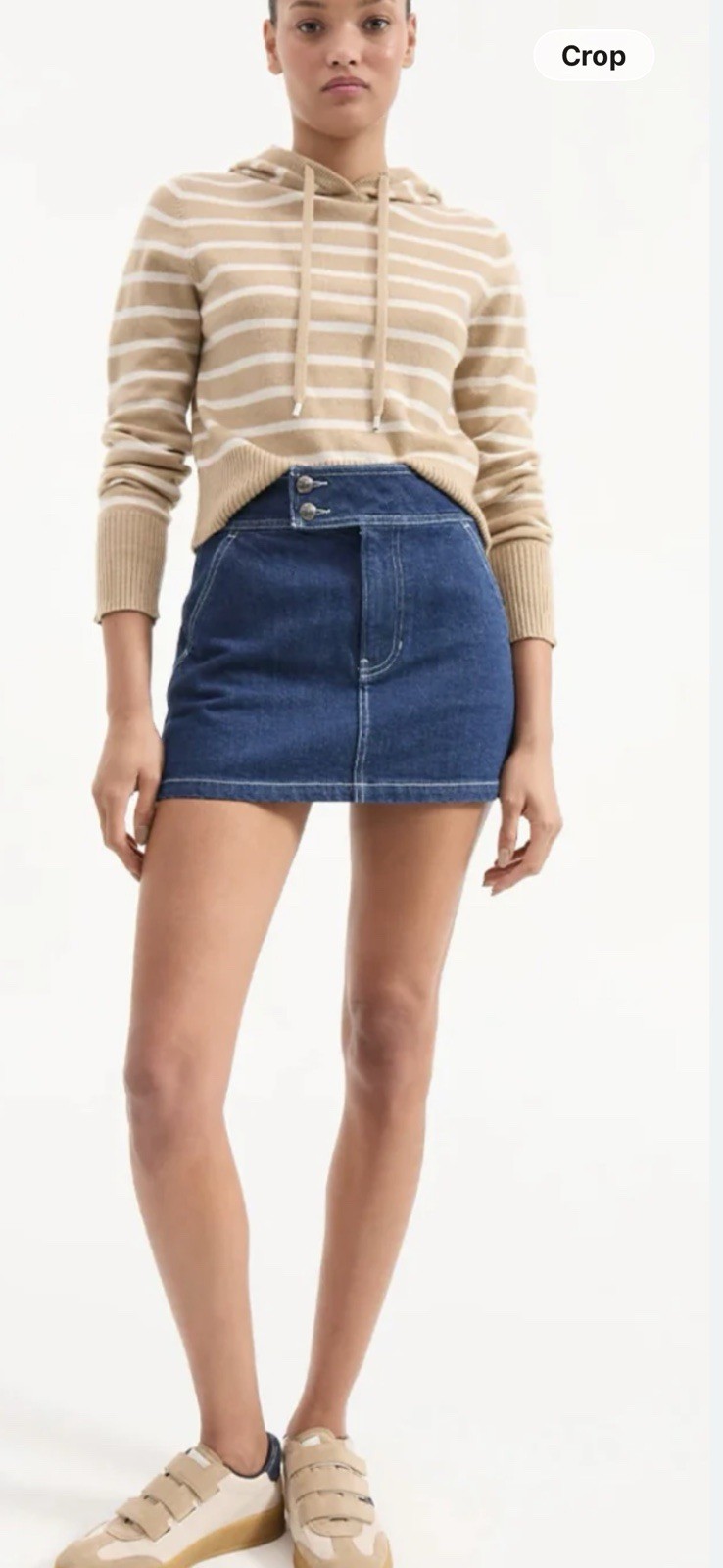Veronica Beard Bowen Denim Blue Jean Mini Skirt 10 Indigo Rinse Designer EUC