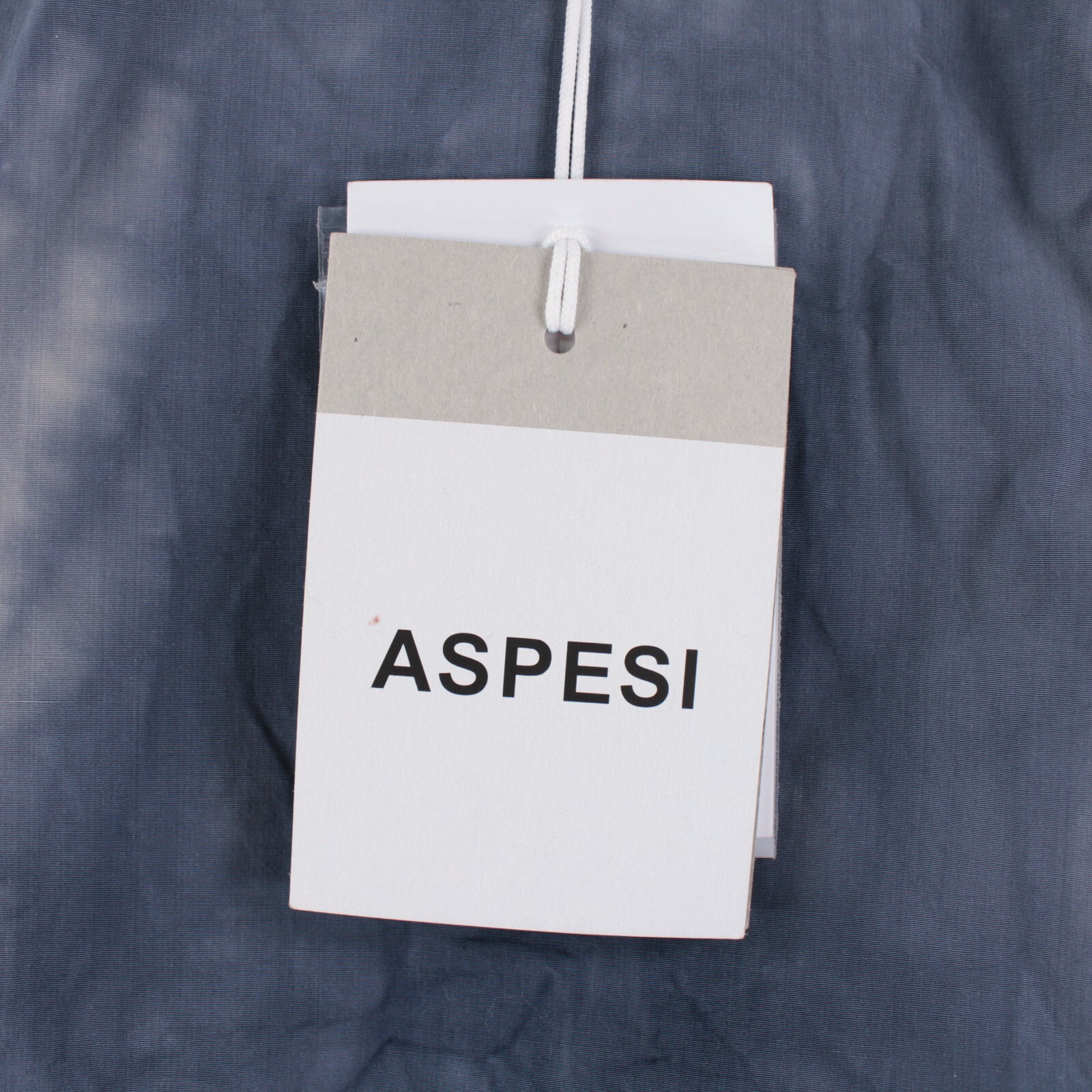 Aspesi NWT 100% Polyamide Hooded Shell Jacket Size Large In Blue Tie-Dye