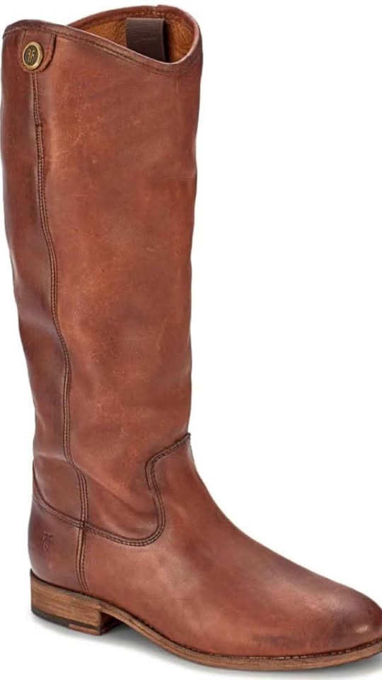 Frye Womens Melissa Riding Boots Size 7.5 Cognac Brown Tall Zip Equestrian NEW