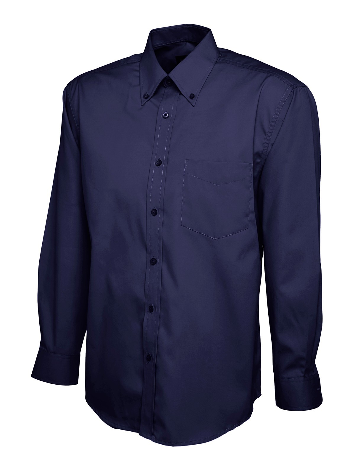 Uneek Men’s Pinpoint Oxford Full Long Sleeve Shirt Formal Dress Office UC701