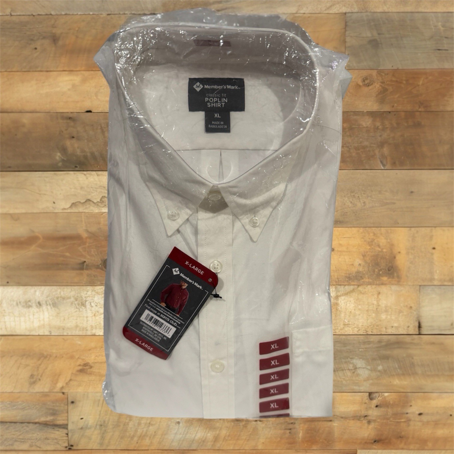 MEMBER’S MARK Men’s Classic Fit Poplin Dress Shirt Big & Tall Sizes XL, XXL